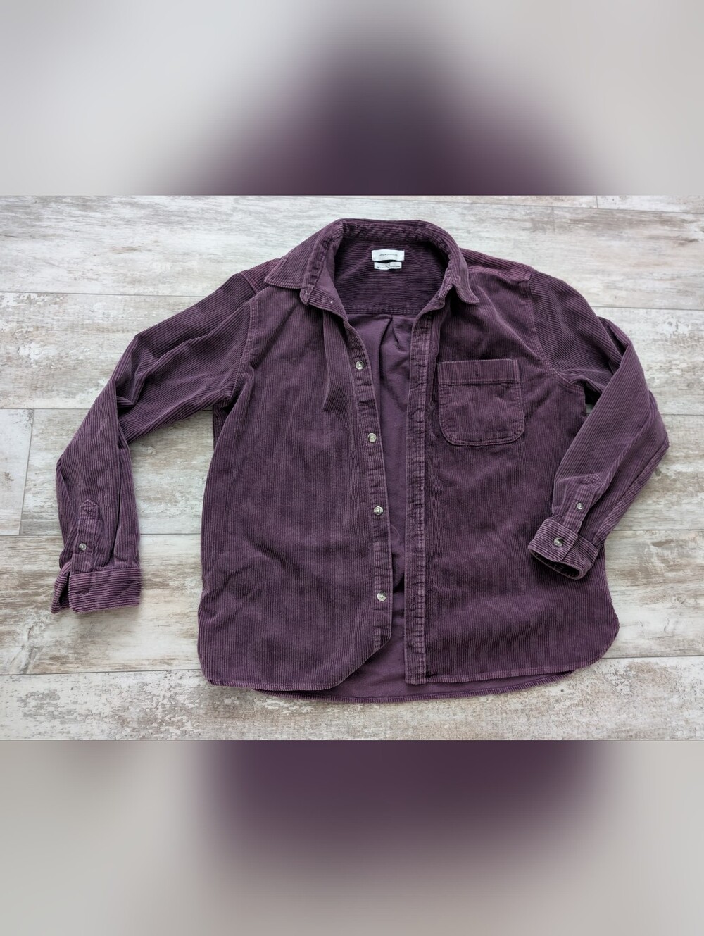 Urban Outfitters Plum Corduroy Button-Down Shirt